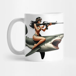 Tactical Girl and Shark Mug